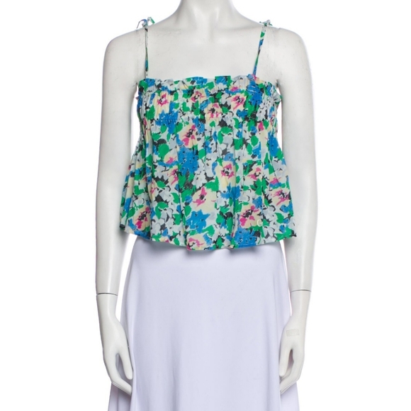 GANNI Floral Crop Top - Picture 1 of 4